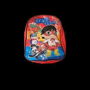 Ryans World Mini Backpack Red NWOT Zipper closure School knapsack overnight tote